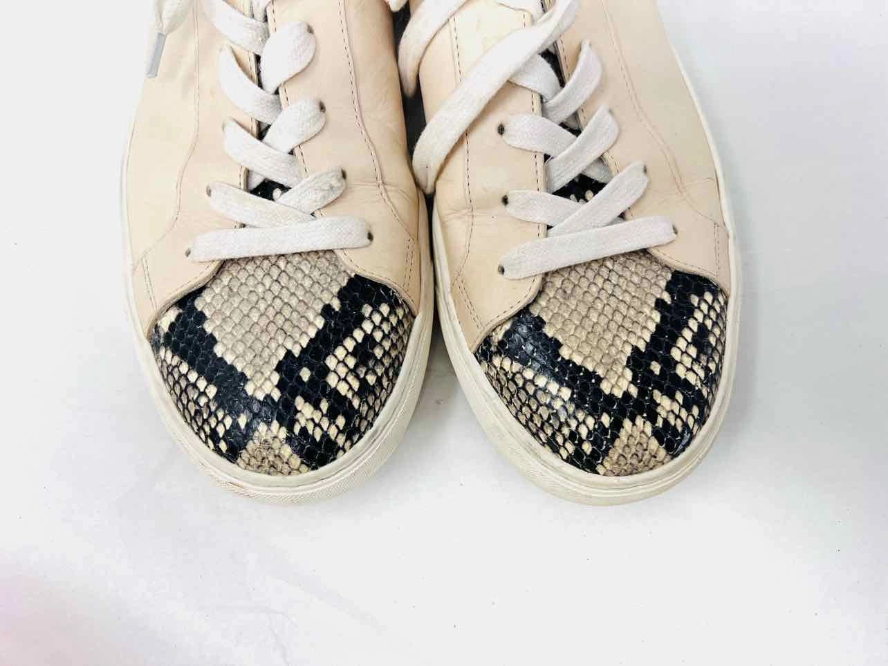 Veronica Beard Size 10 Beige/Black Blocked Reptile AS IS Shoes Sneakers