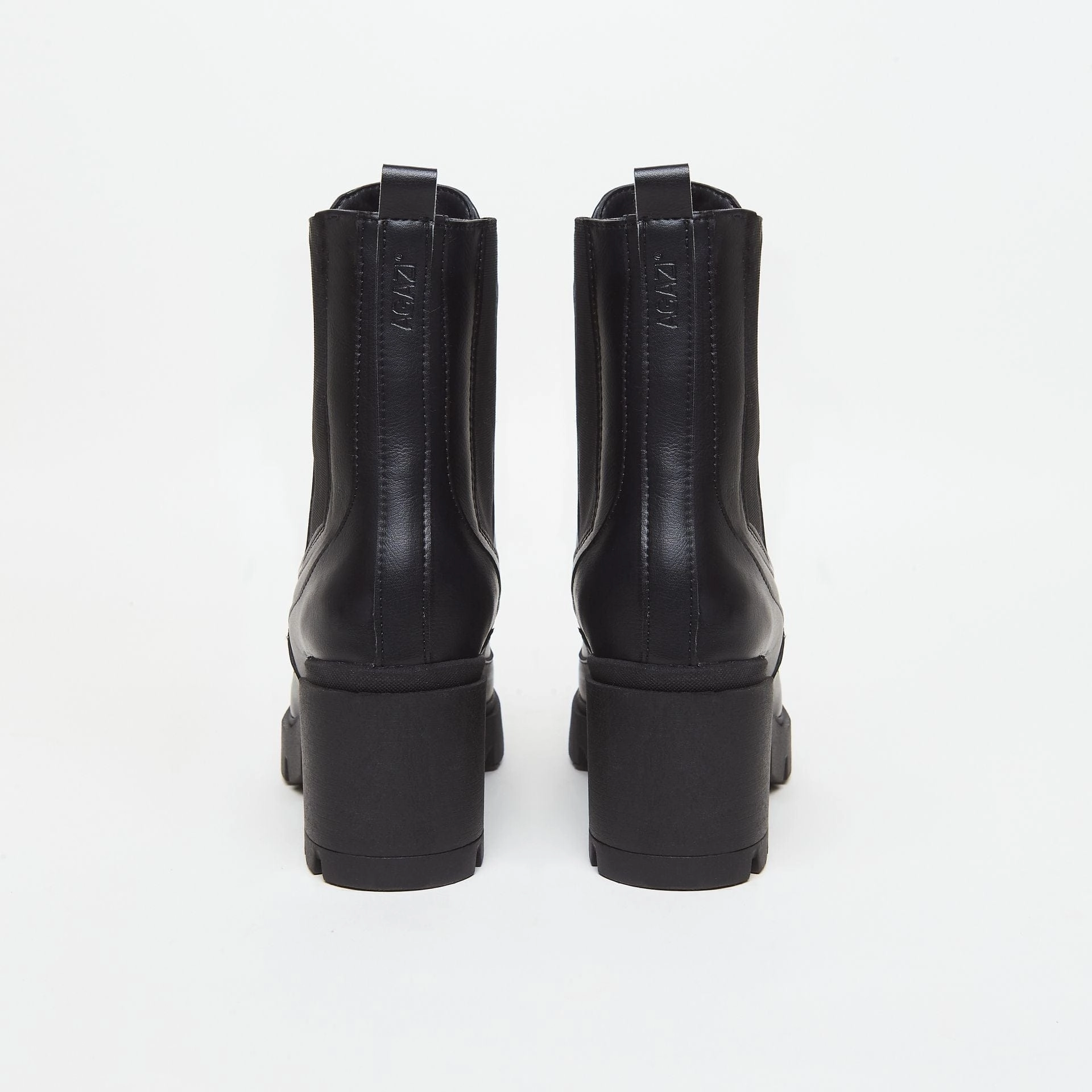 Vicky Vegan Leather Heeled Boots | Black