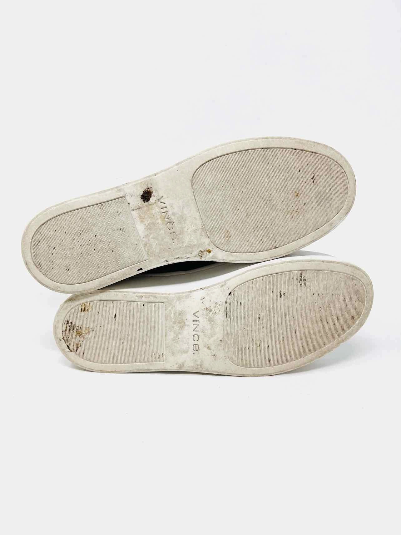 Vince Size 5 Beige/White Platform Slip-On Designer Sneakers