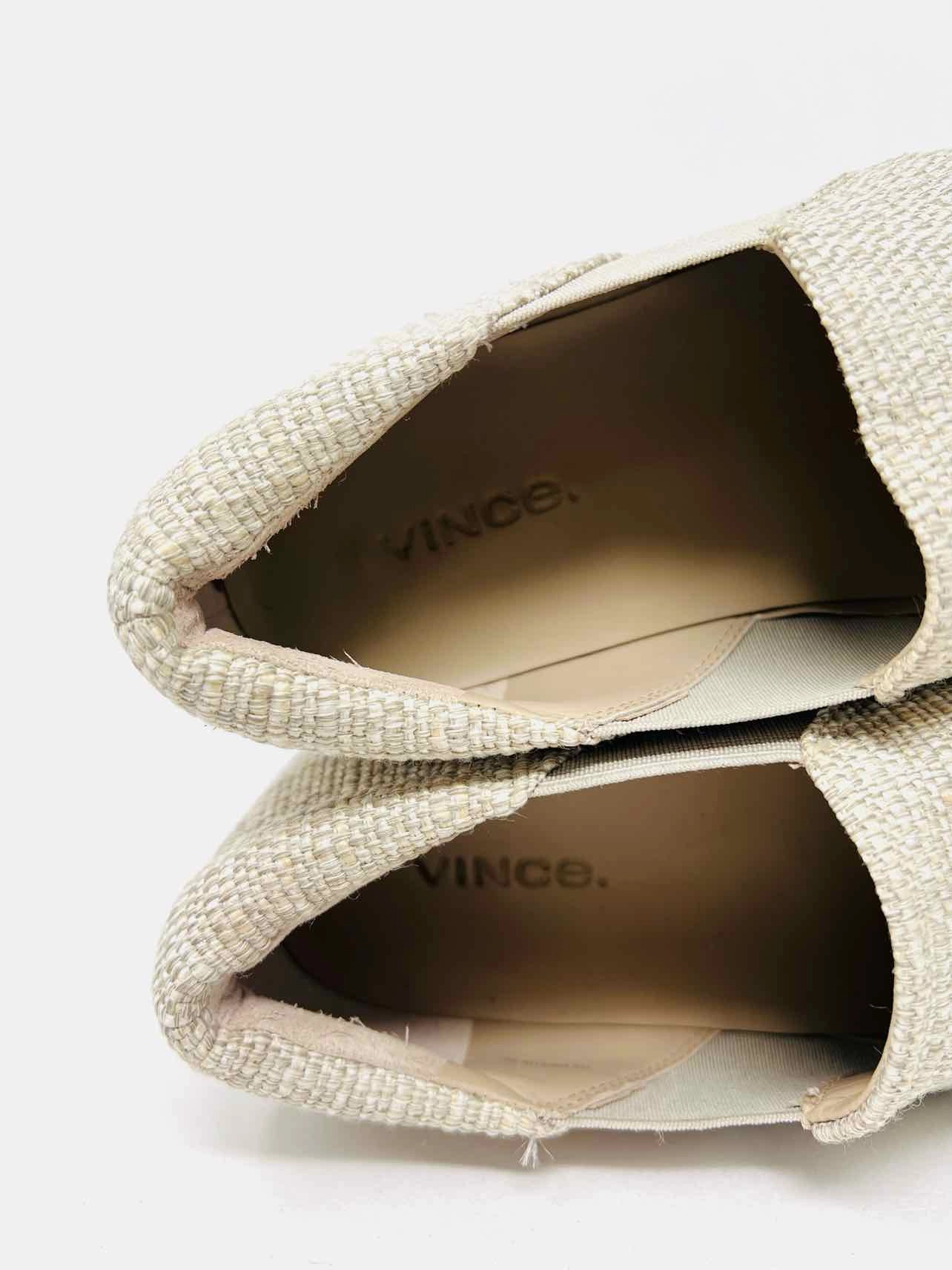Vince Size 5 Beige/White Platform Slip-On Designer Sneakers