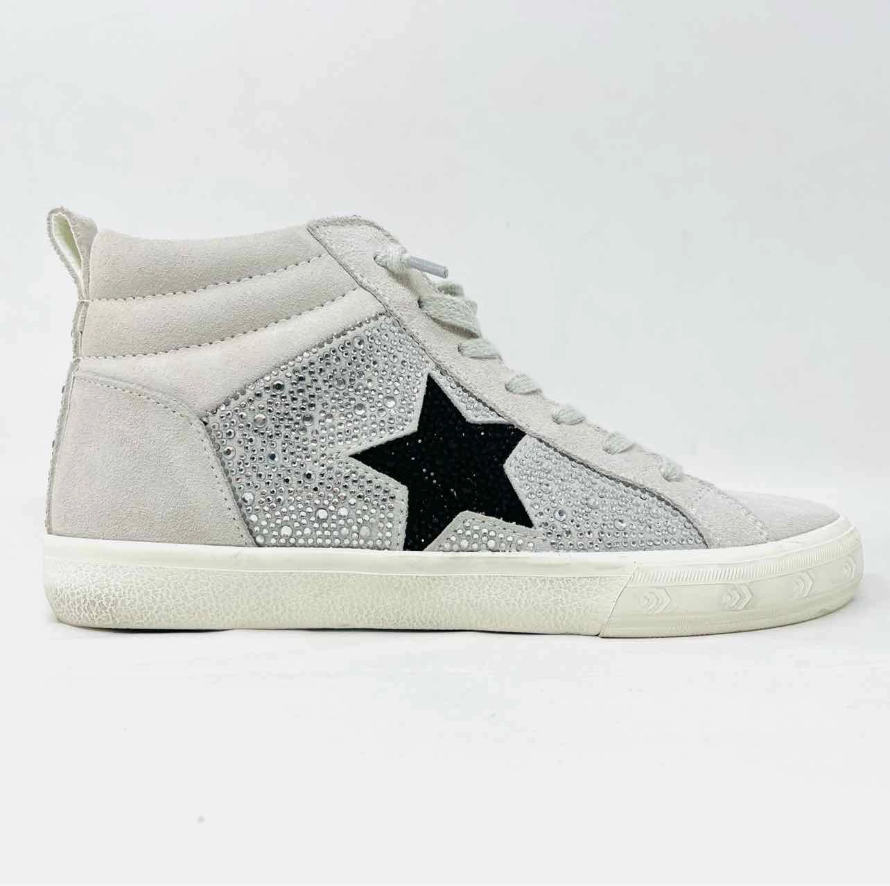 Vintage Havana Size 8 Wh/Bk/Slv Stars Rhinestones Shoes Sneakers