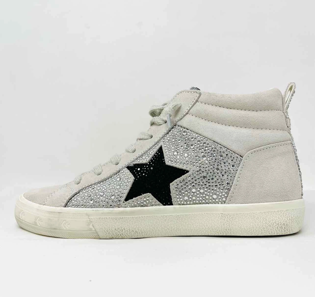Vintage Havana Size 8 Wh/Bk/Slv Stars Rhinestones Shoes Sneakers