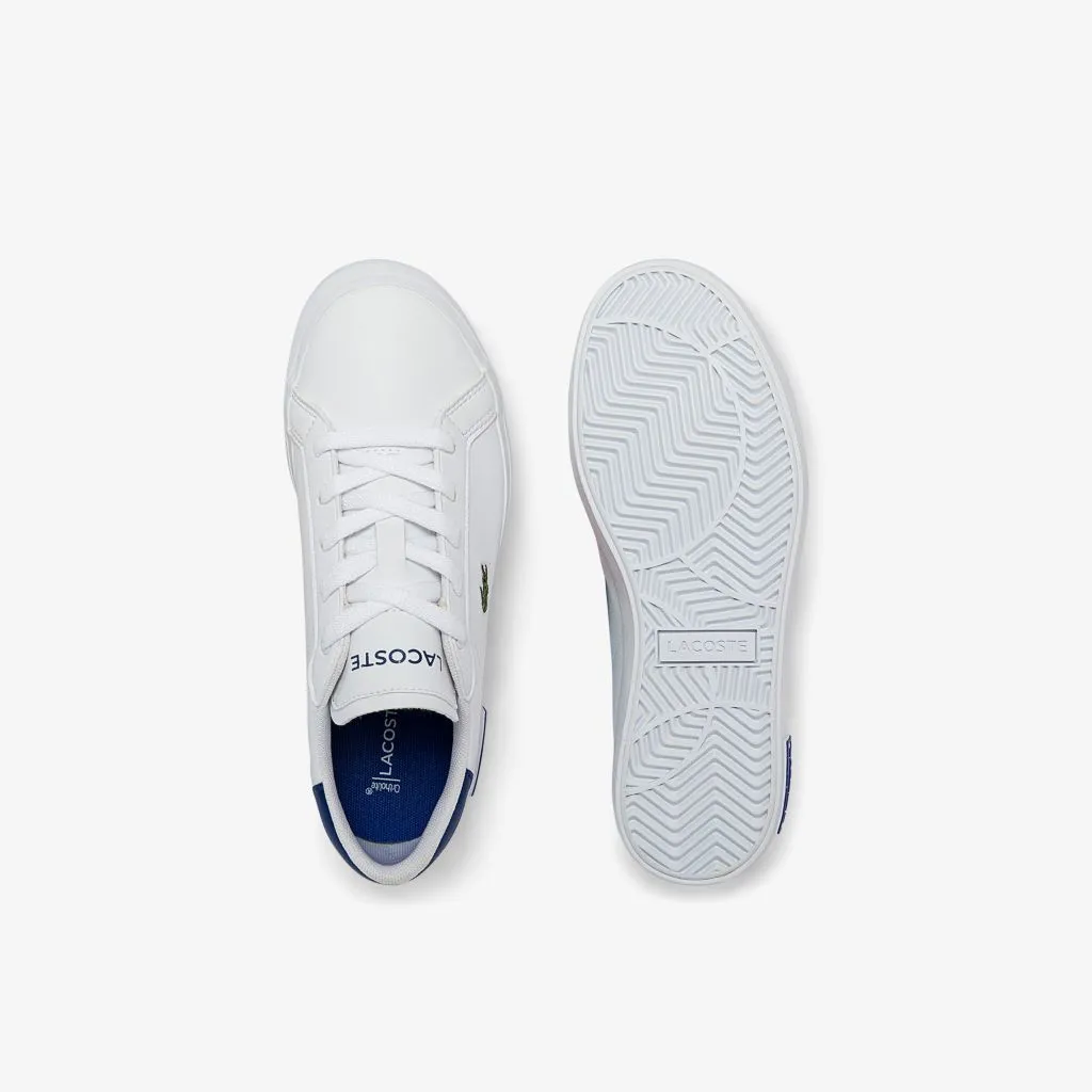 White Heel Logo Teen Trainers