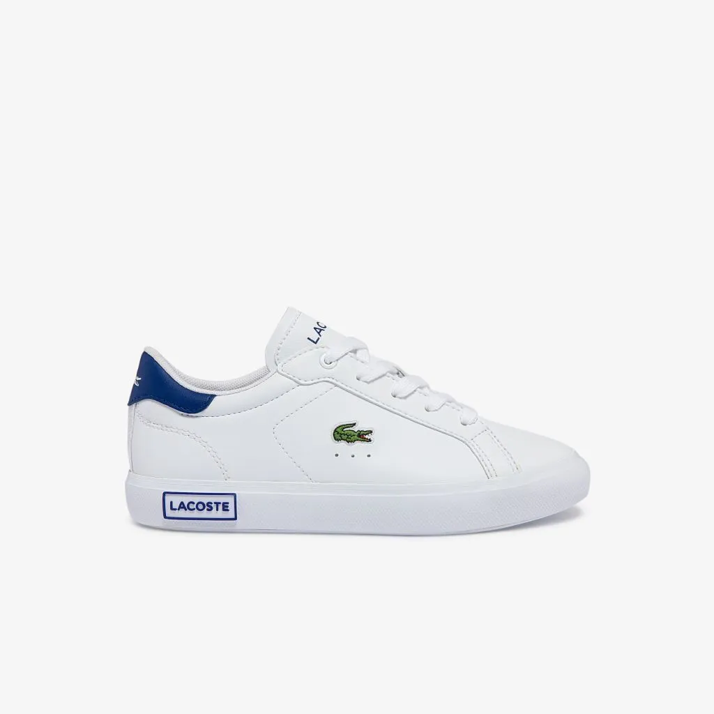 White Heel Logo Teen Trainers