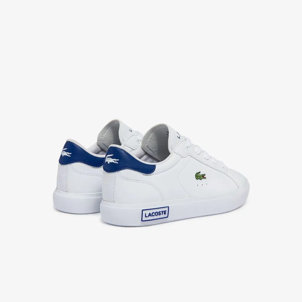 White Heel Logo Teen Trainers