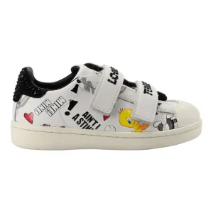 White Tweety Velcro Sneakers