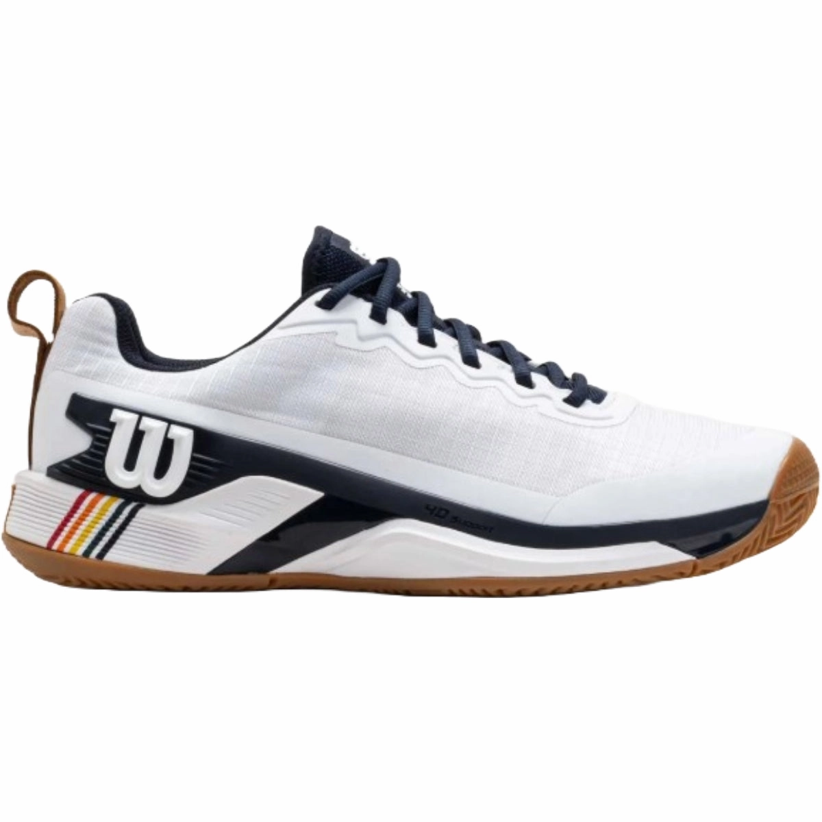 Wilson Men's Rush Pro 4.5 Clay Roland Garros Tennis Shoes - White/Navy Blazer/Gum Shoes Wilson Men