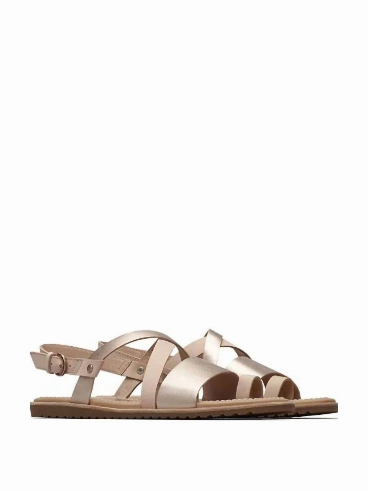 Women's Ella Criss Cross Sandals In Natural Tan