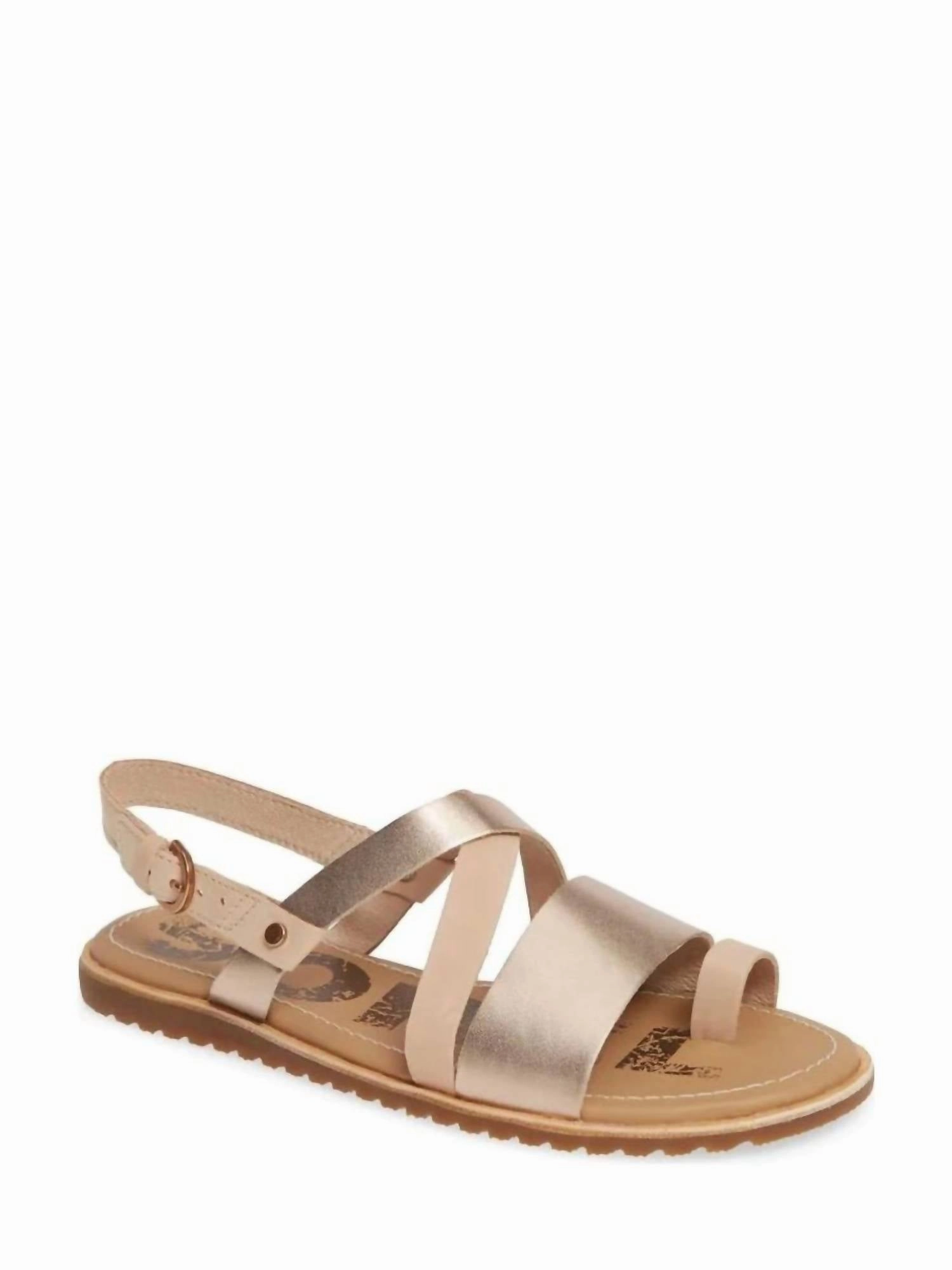 Women's Ella Criss Cross Sandals In Natural Tan