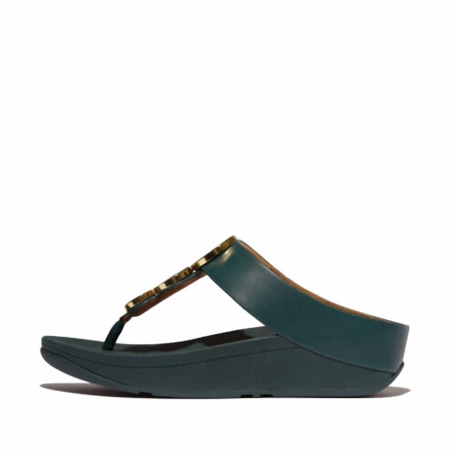 Women's Fino Resin Toe Post Sandal In Deep Teal