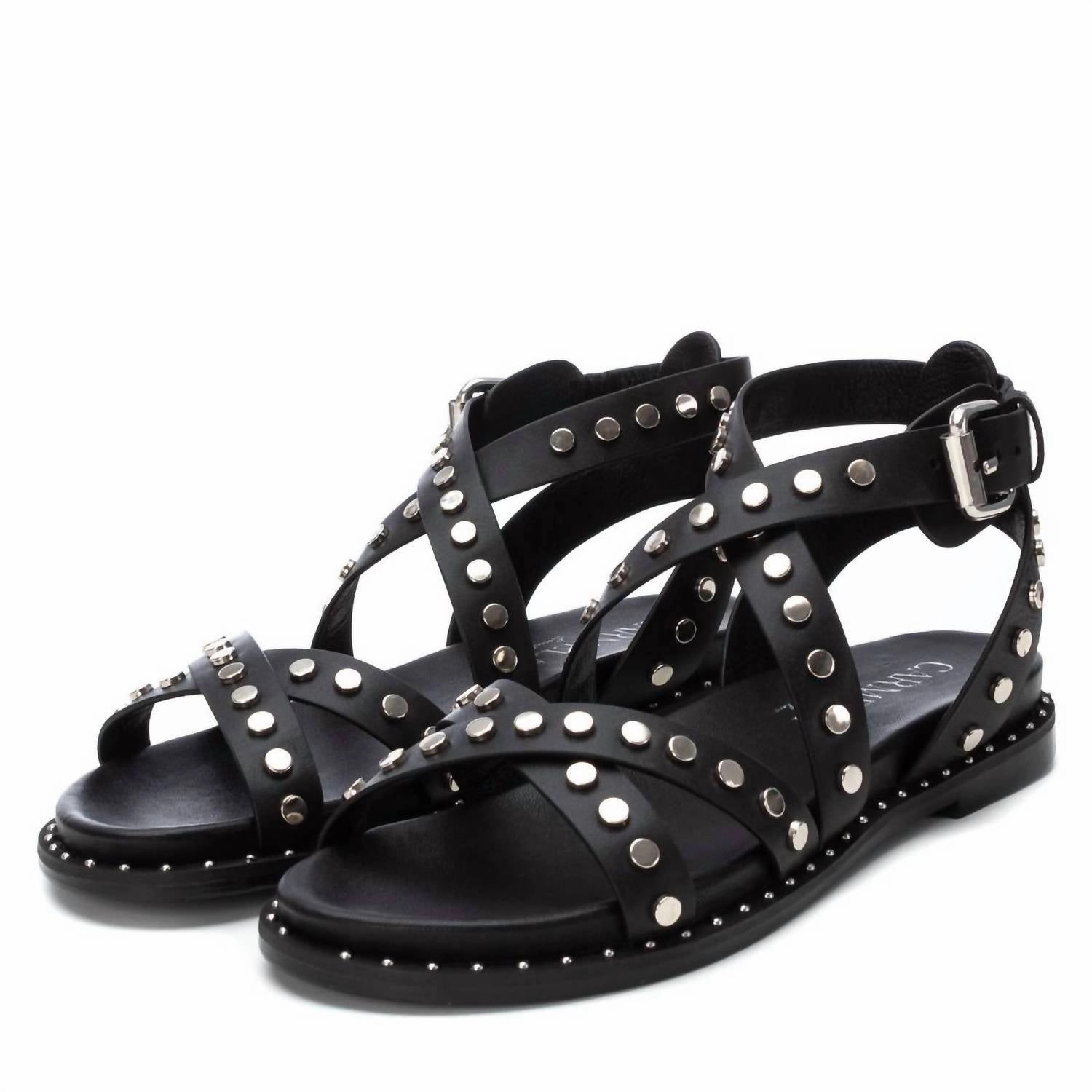 Women's Flat Sandals In Black