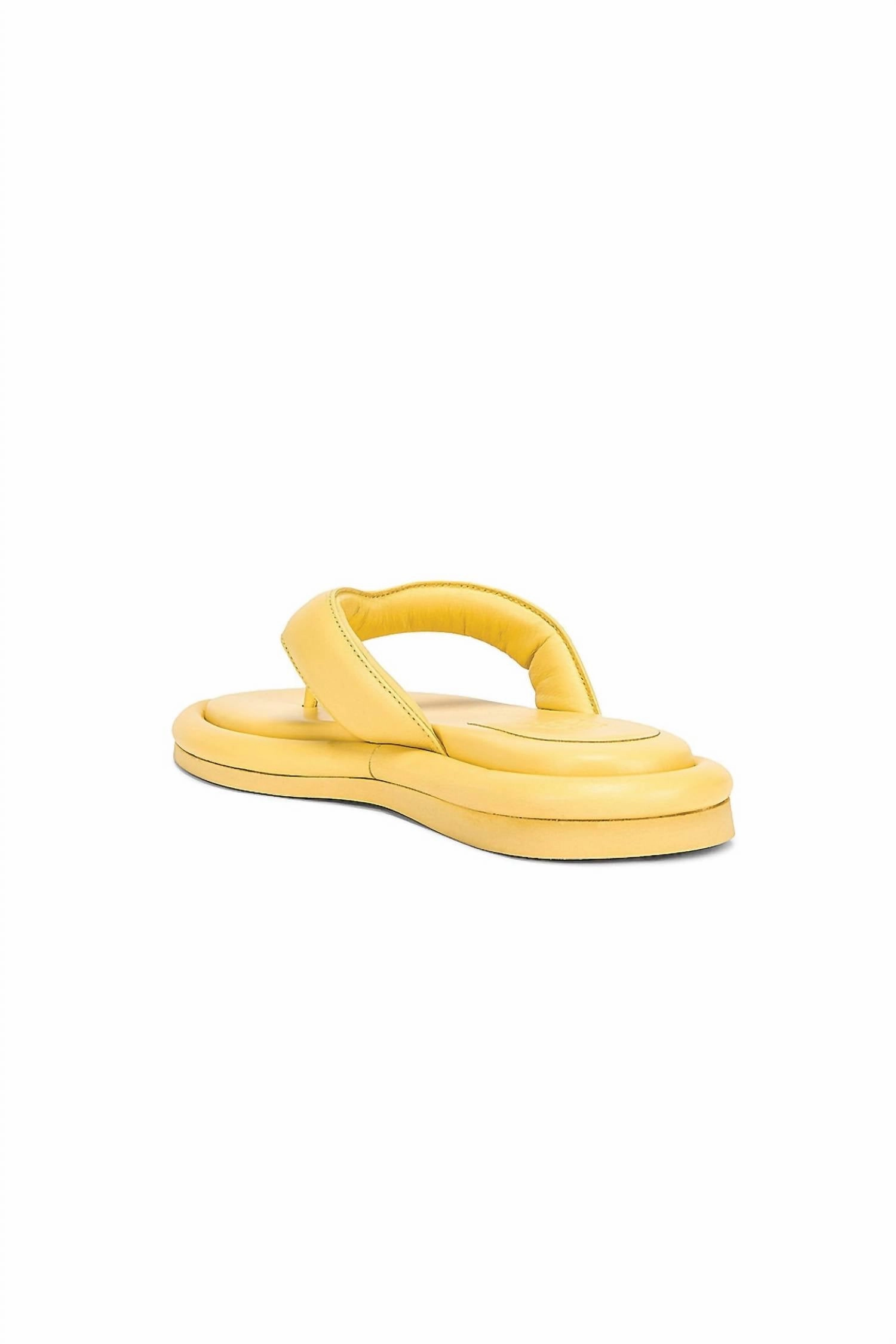 Women's Gia 5 Leather Thong Sandal In Butter Yellow