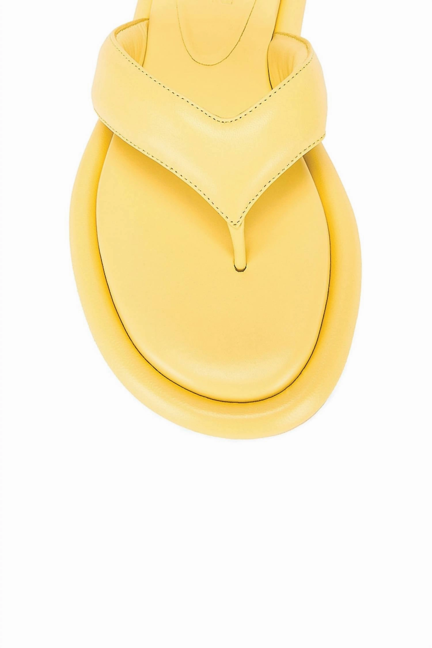 Women's Gia 5 Leather Thong Sandal In Butter Yellow
