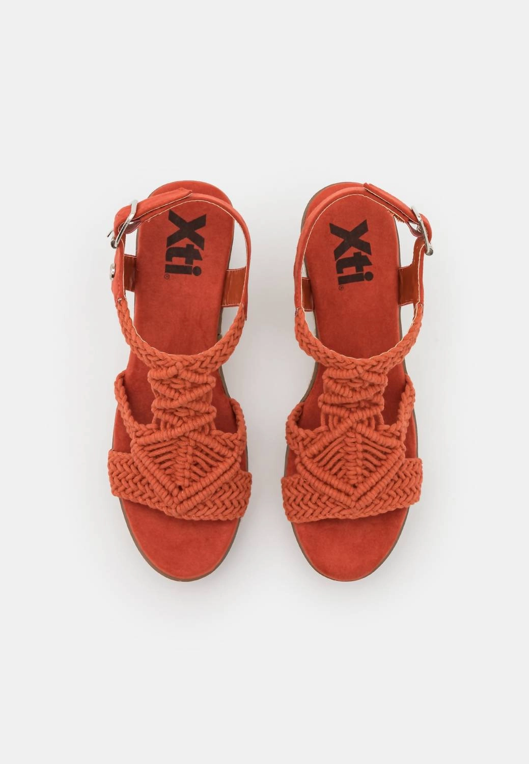 Women's Jute Wedge Sandals In Brick