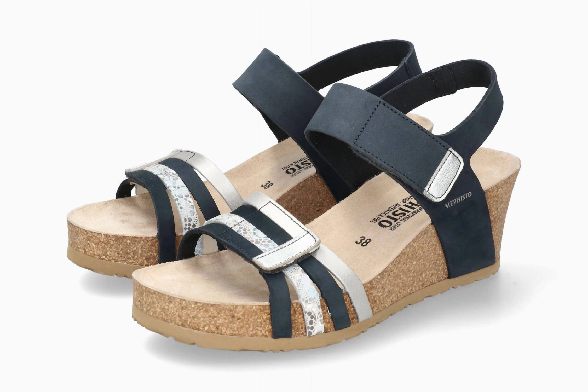 Women's Lucia Lightweight Walking Wedge Sandal In Black And White