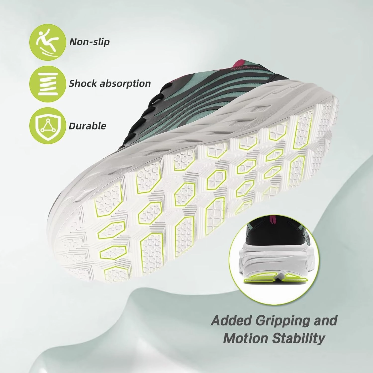 Women's Orthopedic Diabetic Wide Running Shoes: Comfortable Casual Arch Support Plantar Fasciitis Sports Sneakers, Orthotic Swollen Feet Work Tennis Walking Shoes for Ankle and Heel Pain Relief