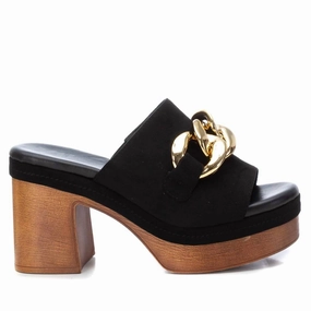 Women's Platform Clog Sandals In Black