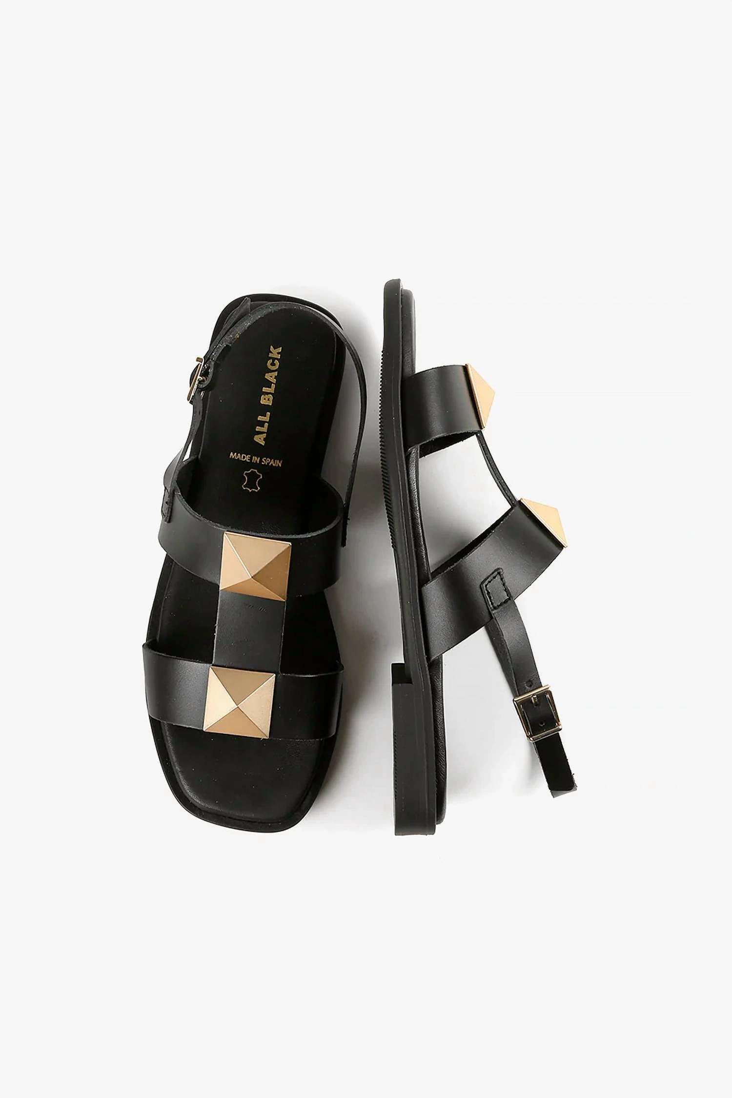 Women's Pyramid Stud Sandal In Black