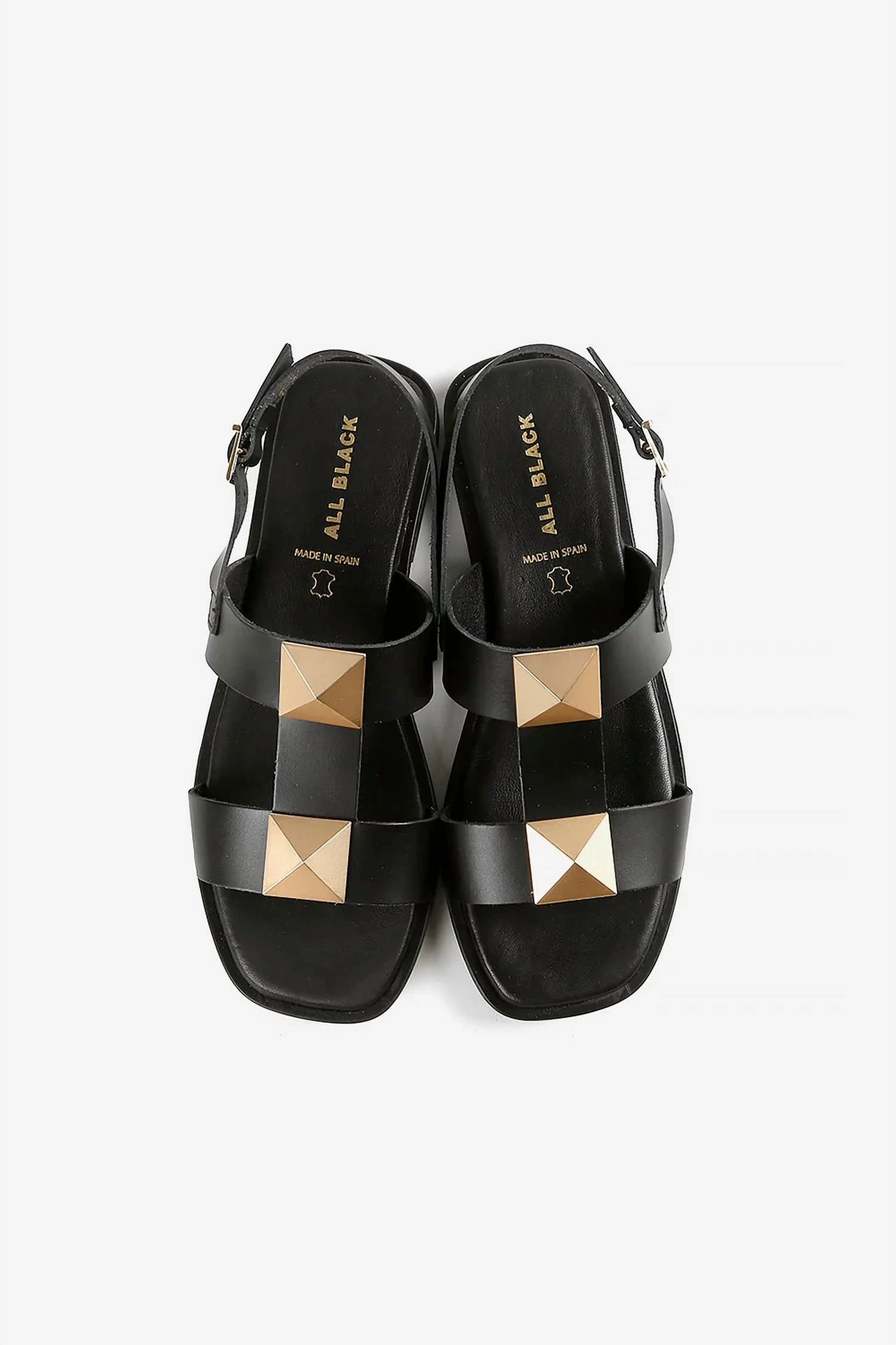 Women's Pyramid Stud Sandal In Black