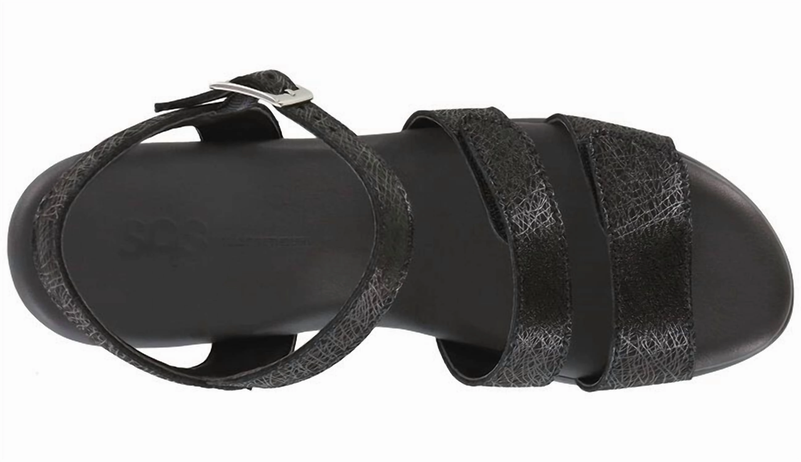 Women's Savanna Heel Strap Sandal In Web Black