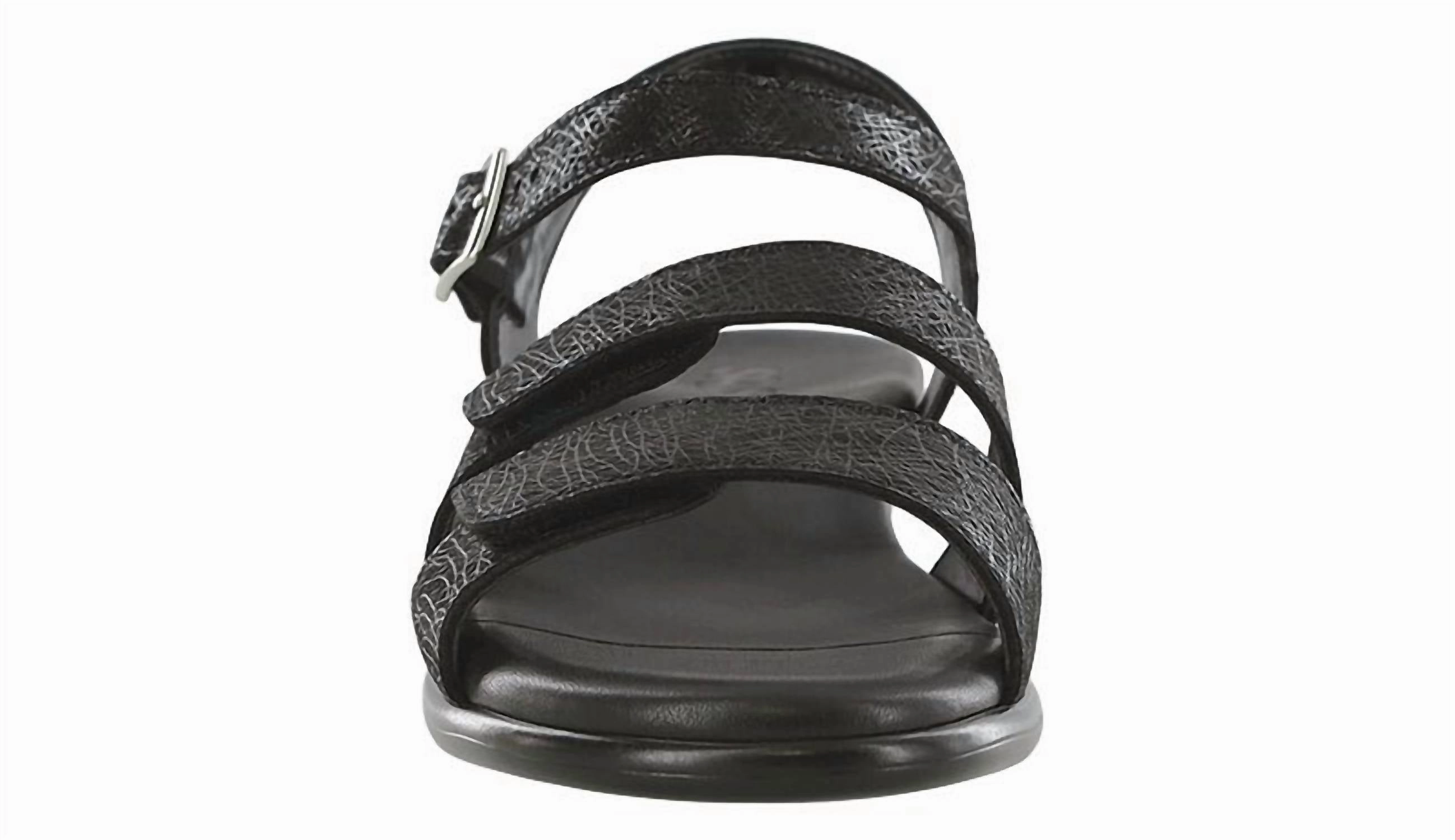 Women's Savanna Heel Strap Sandal In Web Black