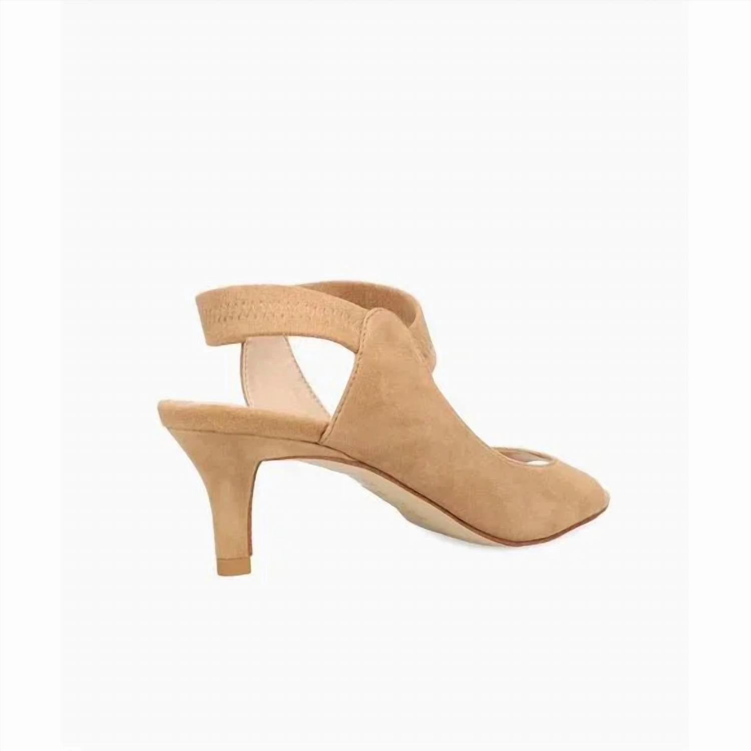 Women's Suede Binni Heels In Latte Kid Suede