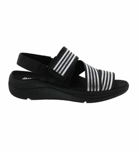 Women's Sutton Sandal - Ww Width In Black/silver