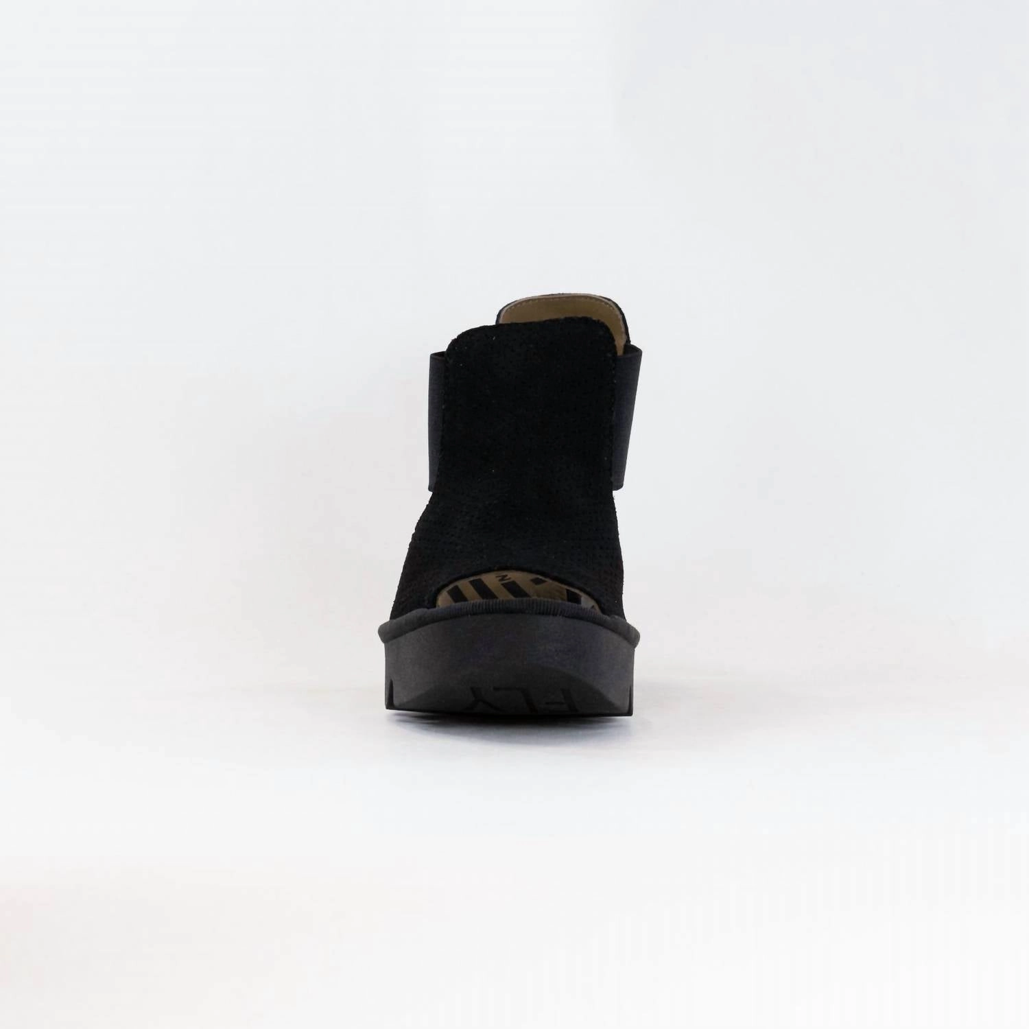 Women's Wedge Sandal In Black Suede