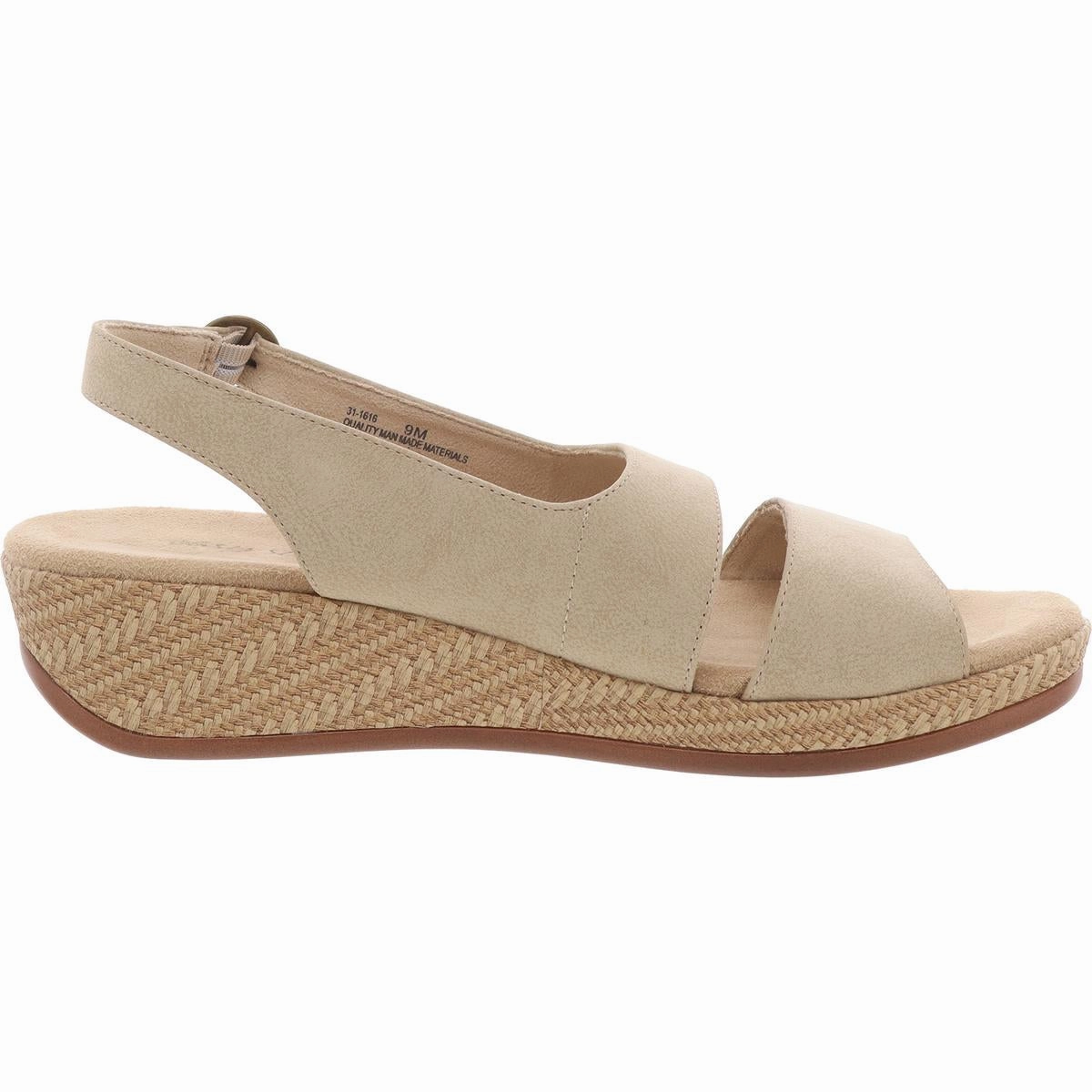 Womens Adjustable Faux Suede Wedge Sandals