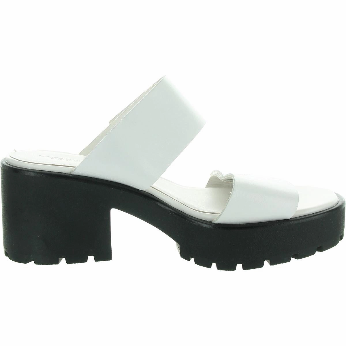 Womens Adjustable Leather Block Heel