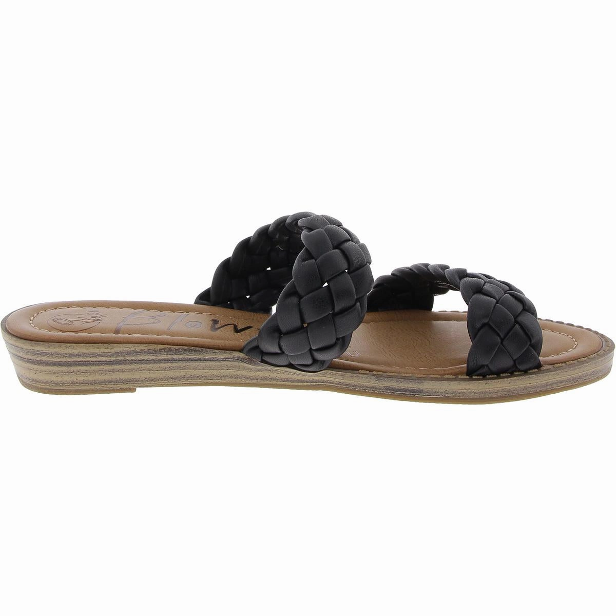 Womens Braided Man Made Slide Sandals