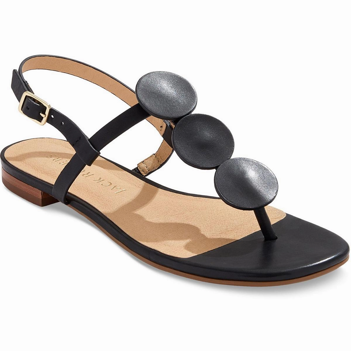 Womens Button Flatform Sandals