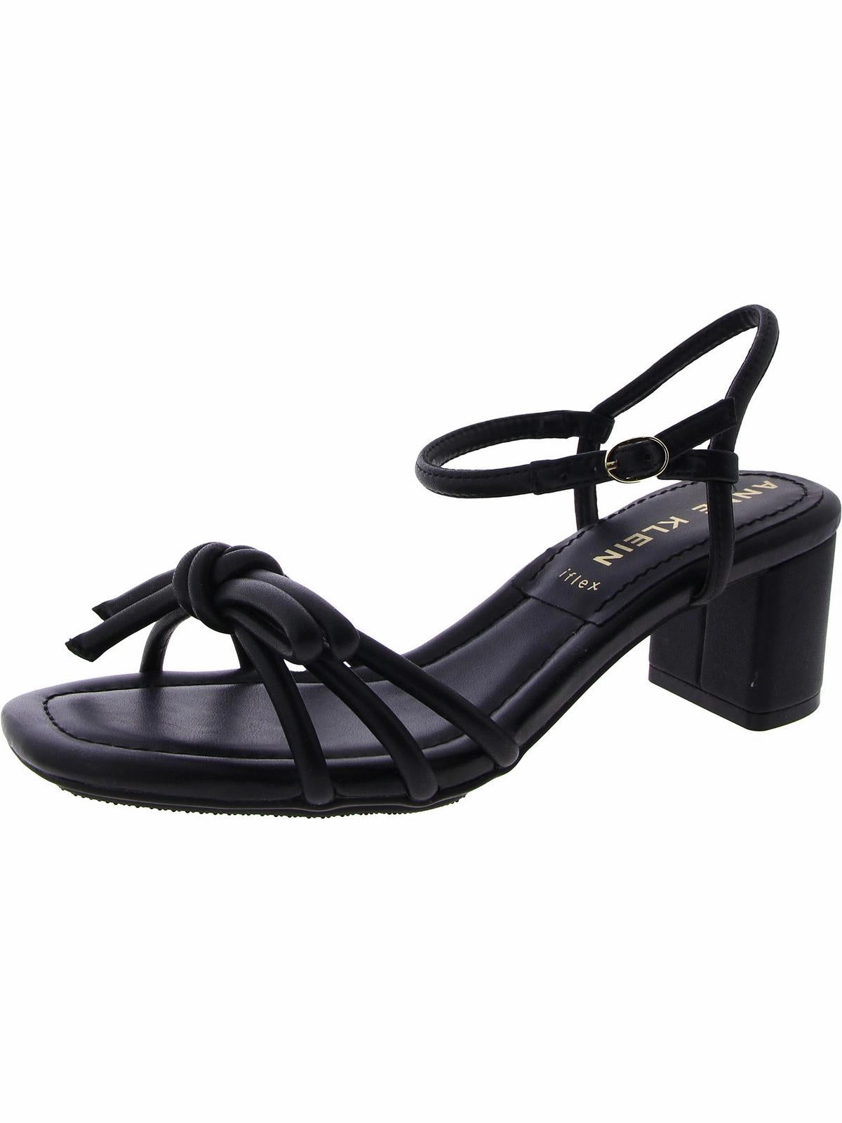 Womens Faux Leather Slingback Block Heel