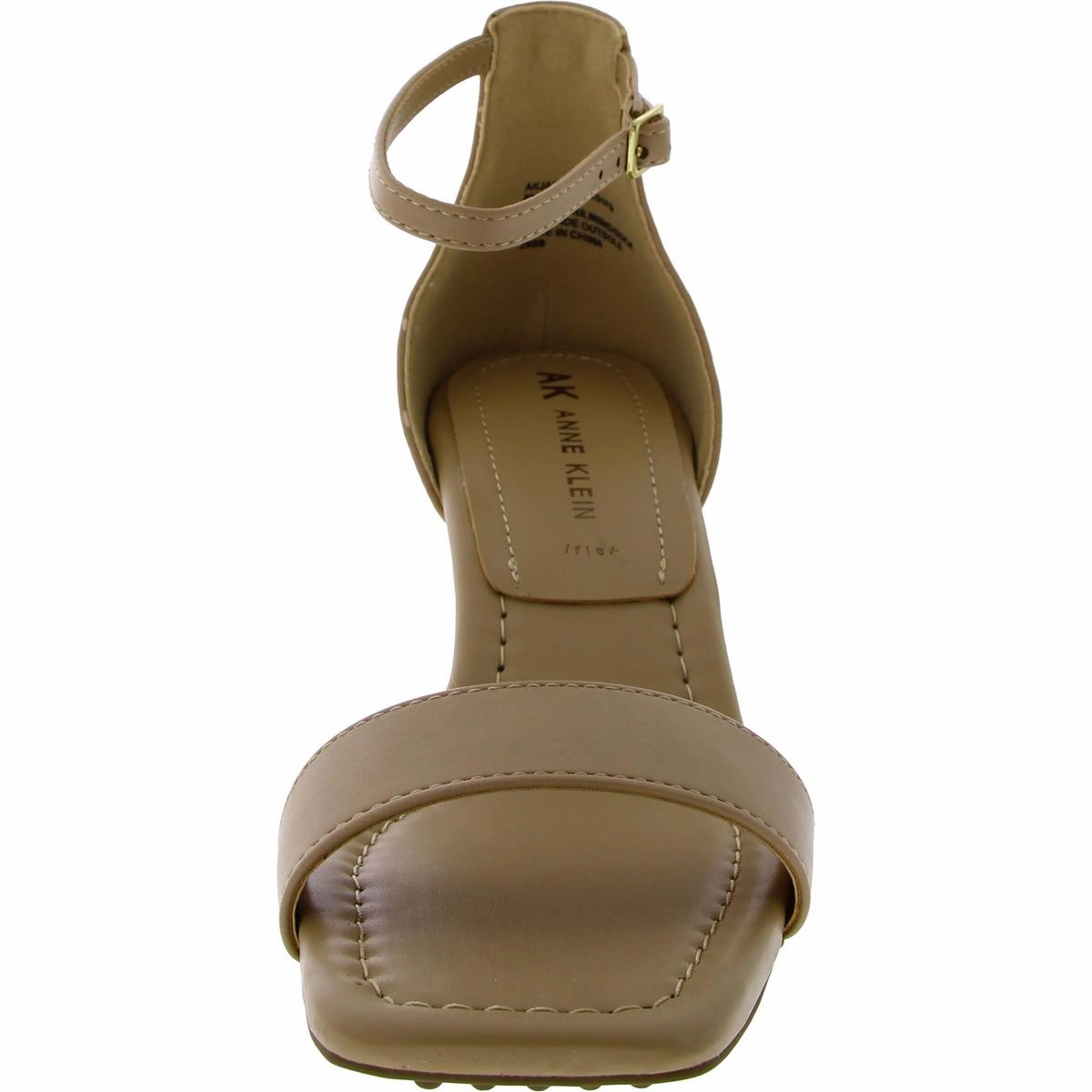 Womens Faux Leather Square Toe Heels