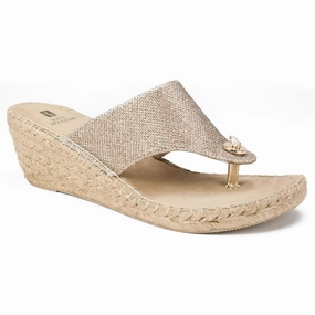 Womens Glitter Wedge Sandals