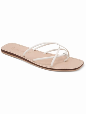 Womens Leather Flat Thong Sandals