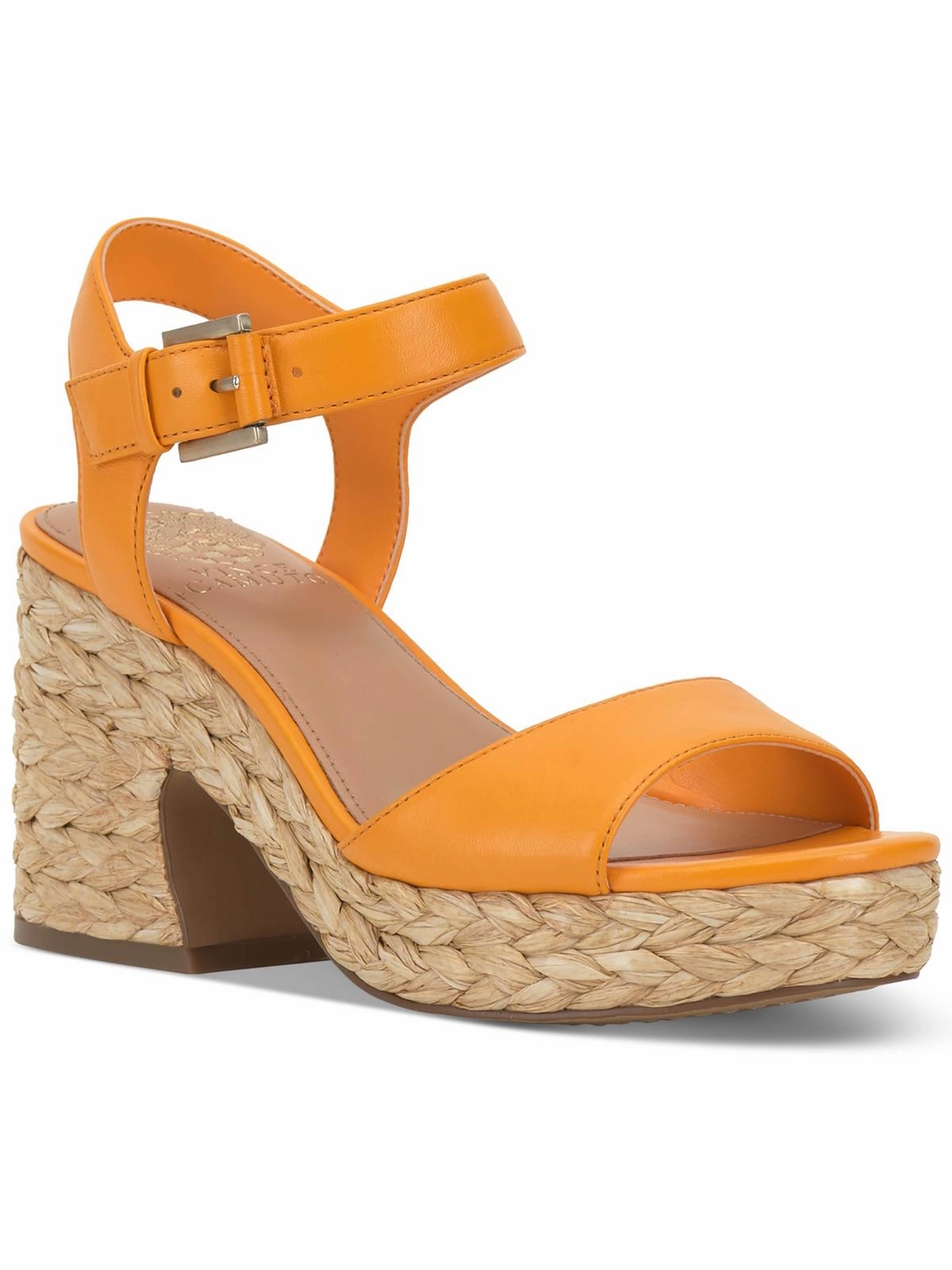 Womens Leather Open Toe Platform Sandals