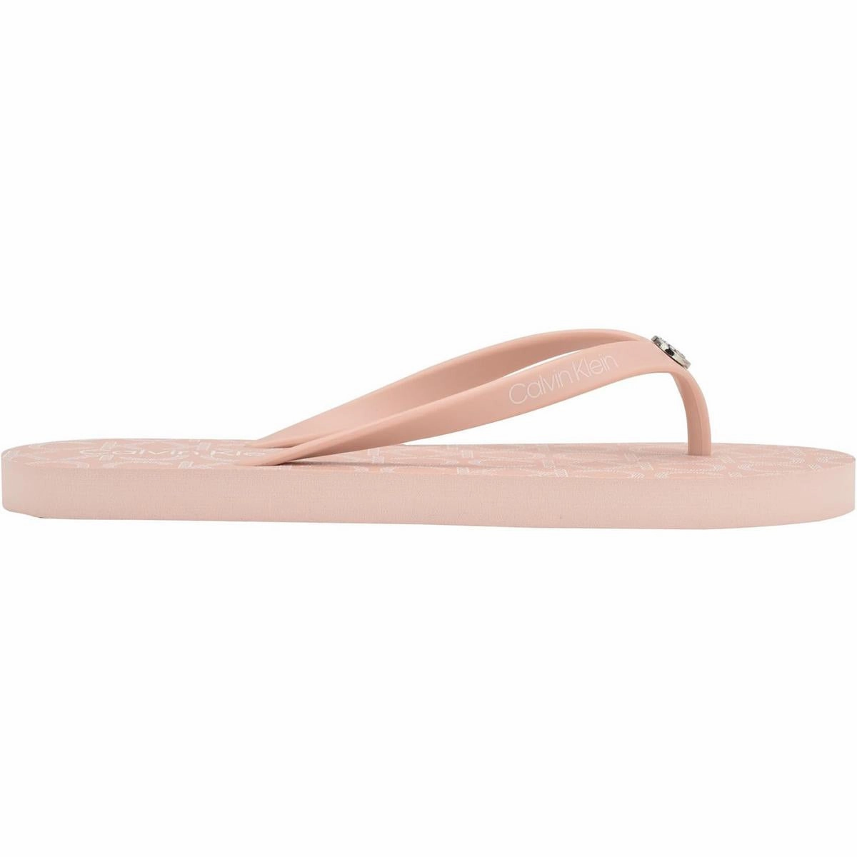 Womens Logo Manmade Flip-Flops