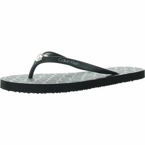 Womens Logo Manmade Flip-Flops
