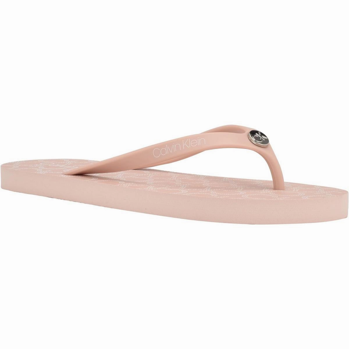 Womens Logo Manmade Flip-Flops