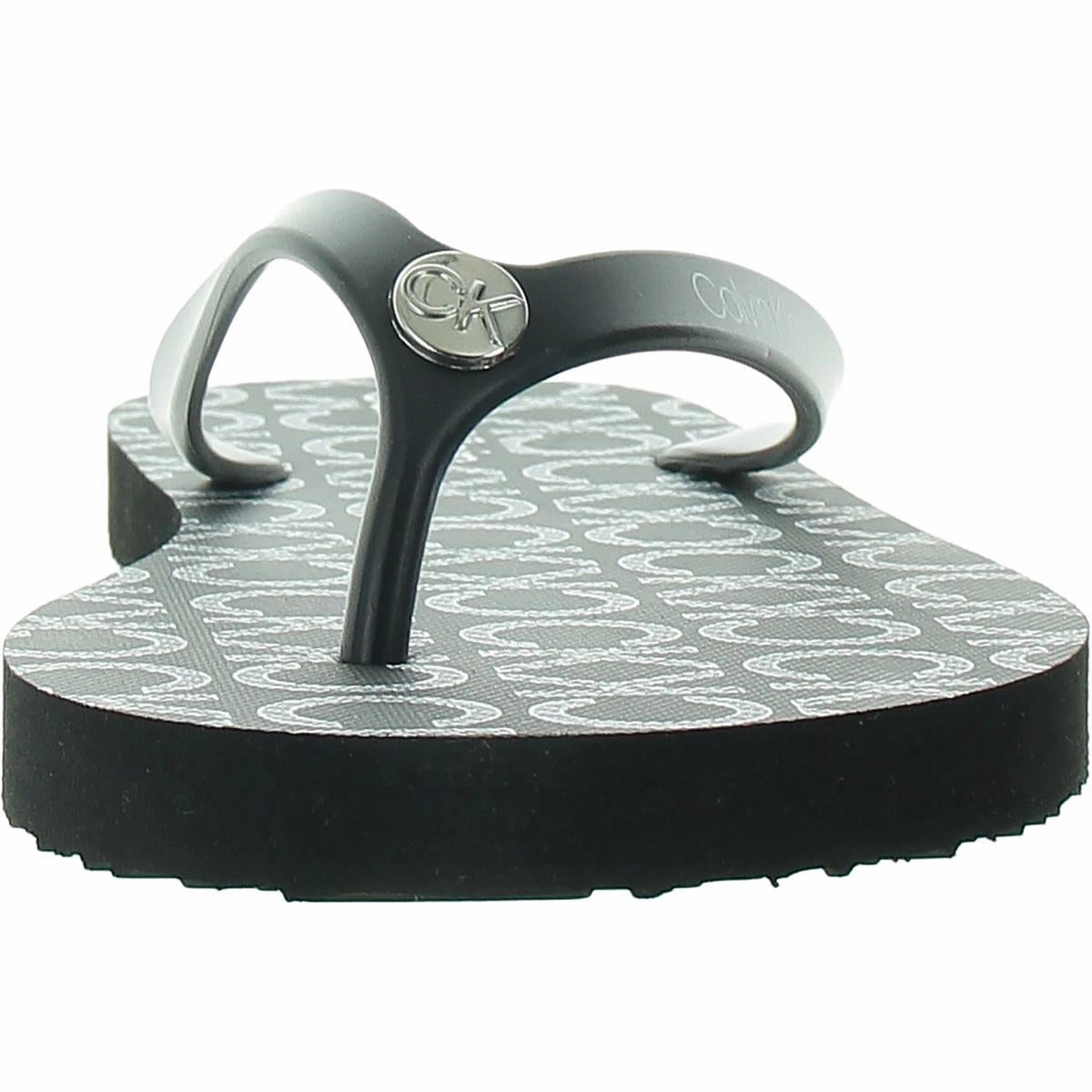 Womens Logo Manmade Flip-Flops