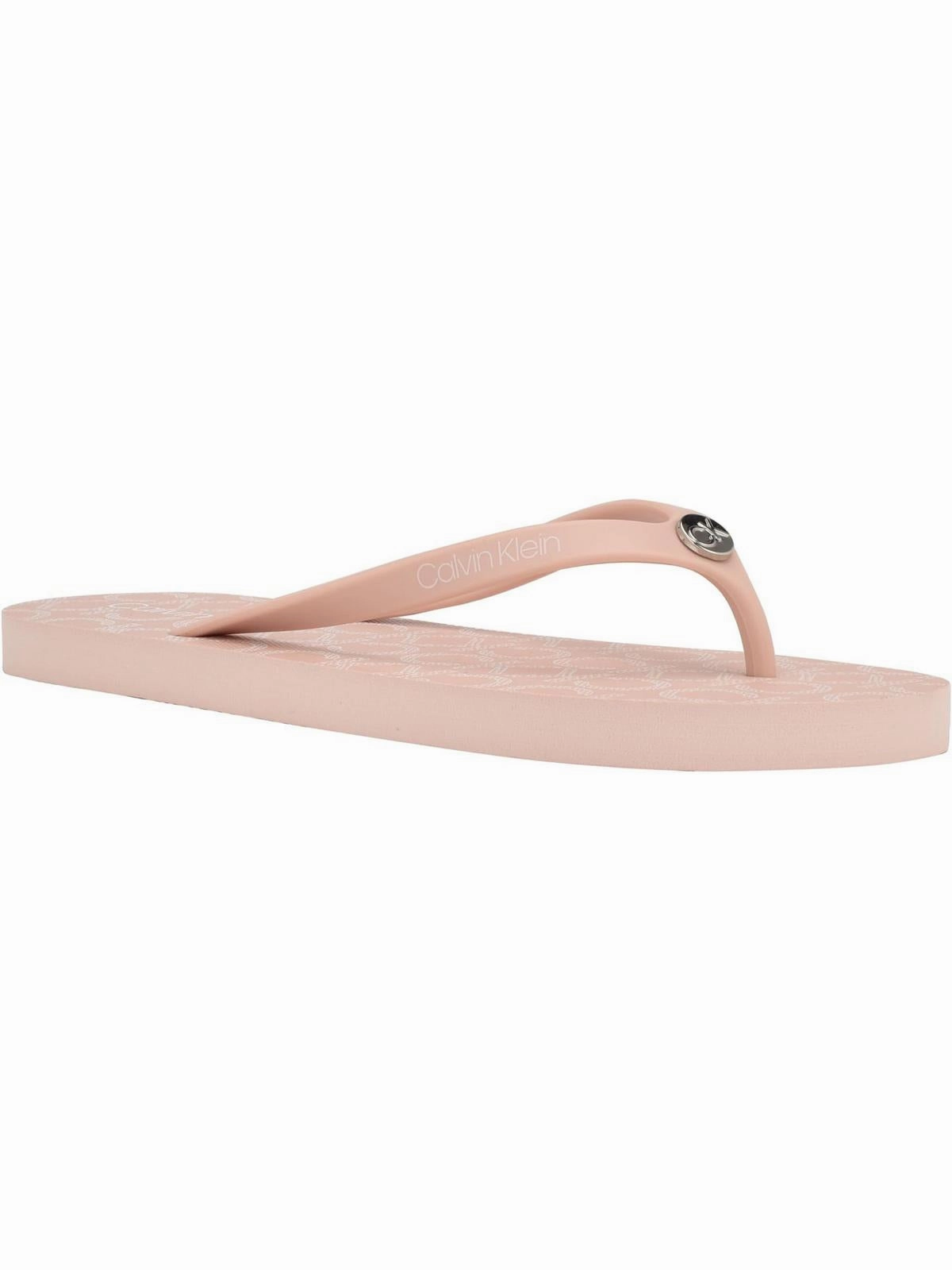 Womens Logo Manmade Flip-Flops