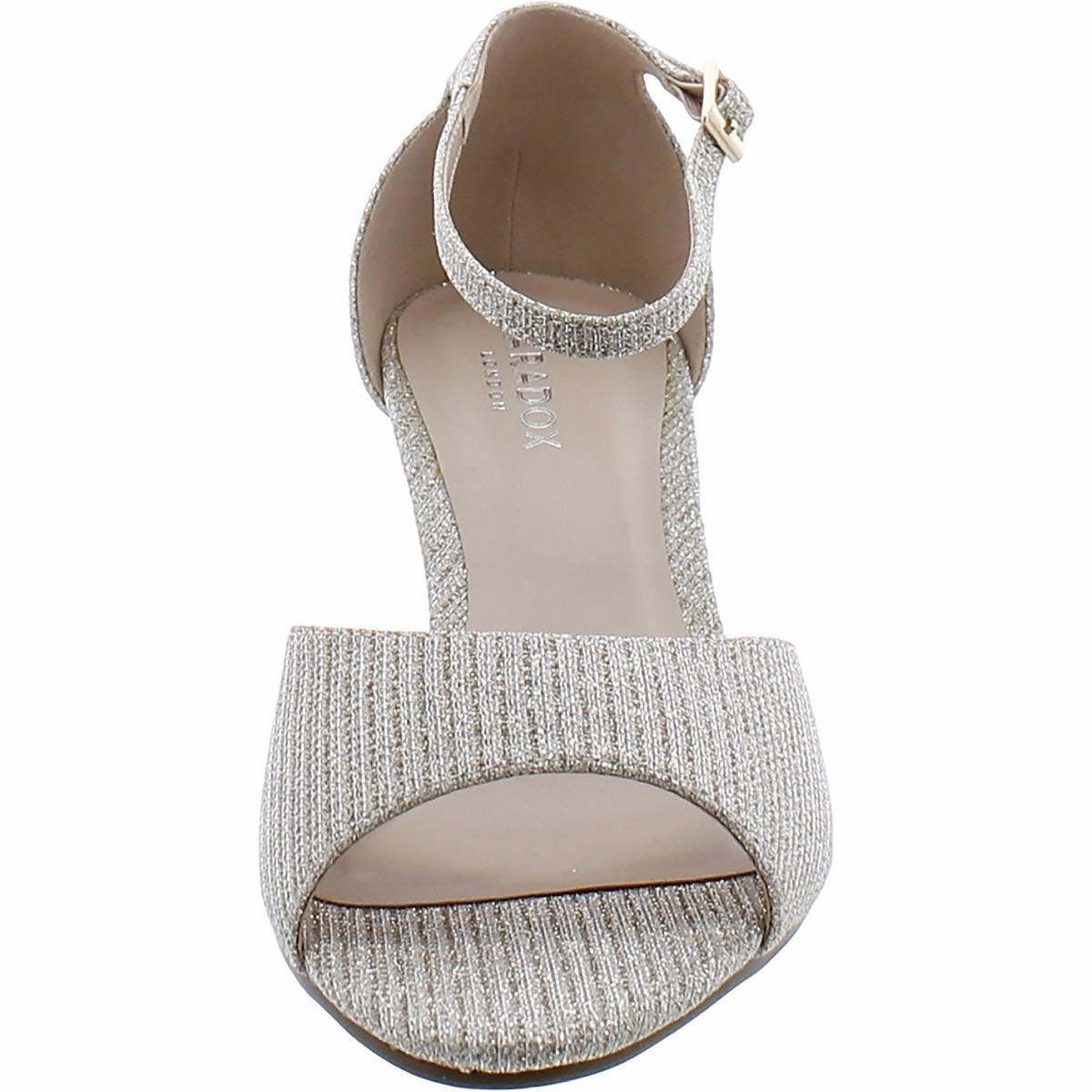 Womens Metallic Ankle Strap Wedge Sandals