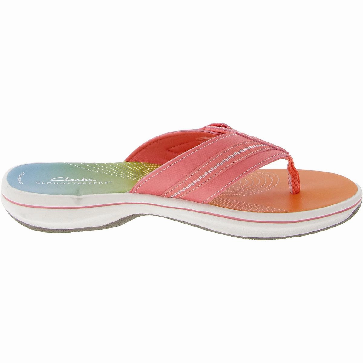 Womens Strappy Manmade Thong Sandals