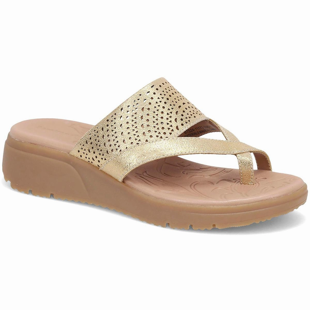 Womens Toe Loop Manmade Flatform Sandals