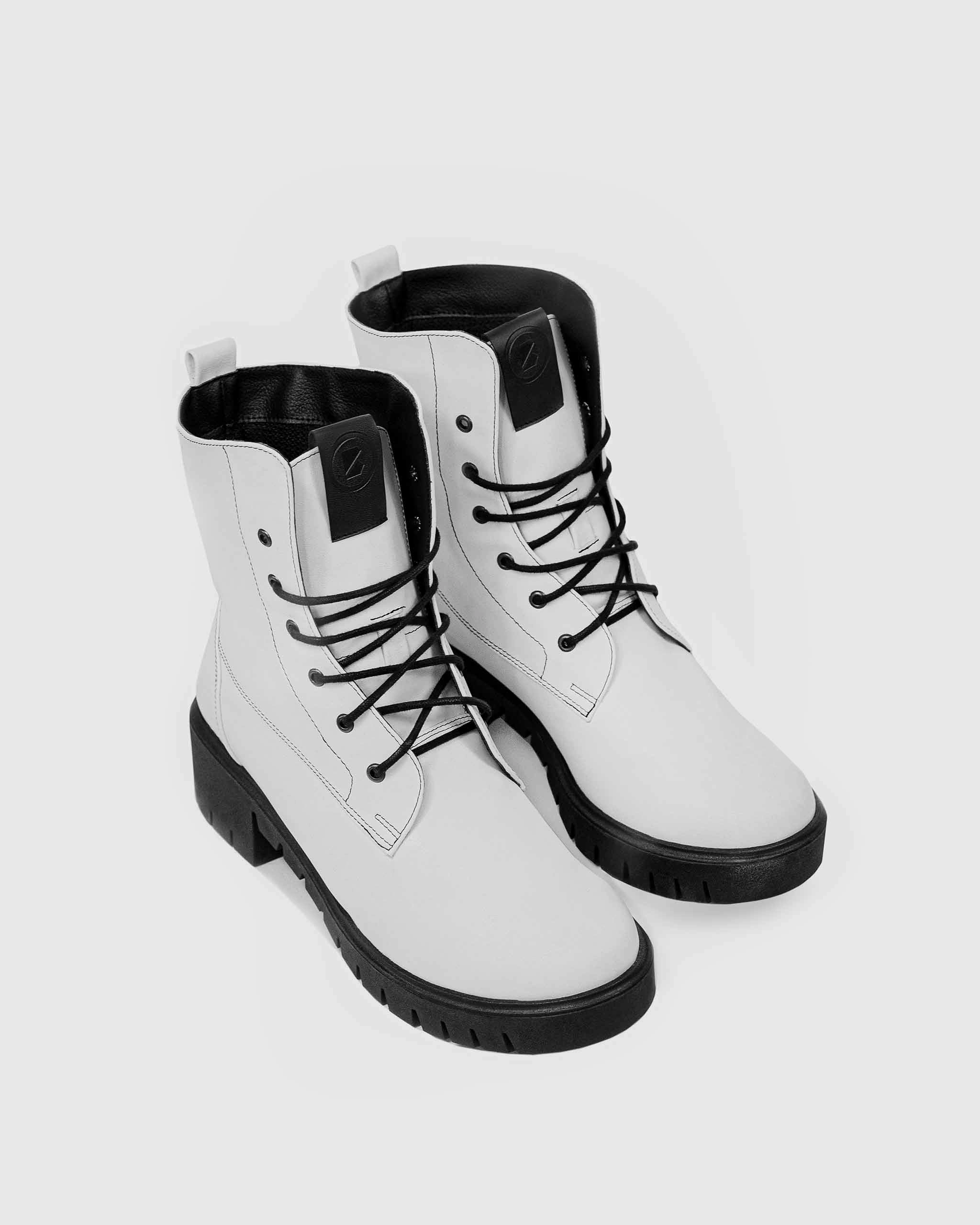Workers No. 3 Desserto Cactus Leather Vegan Boots | White