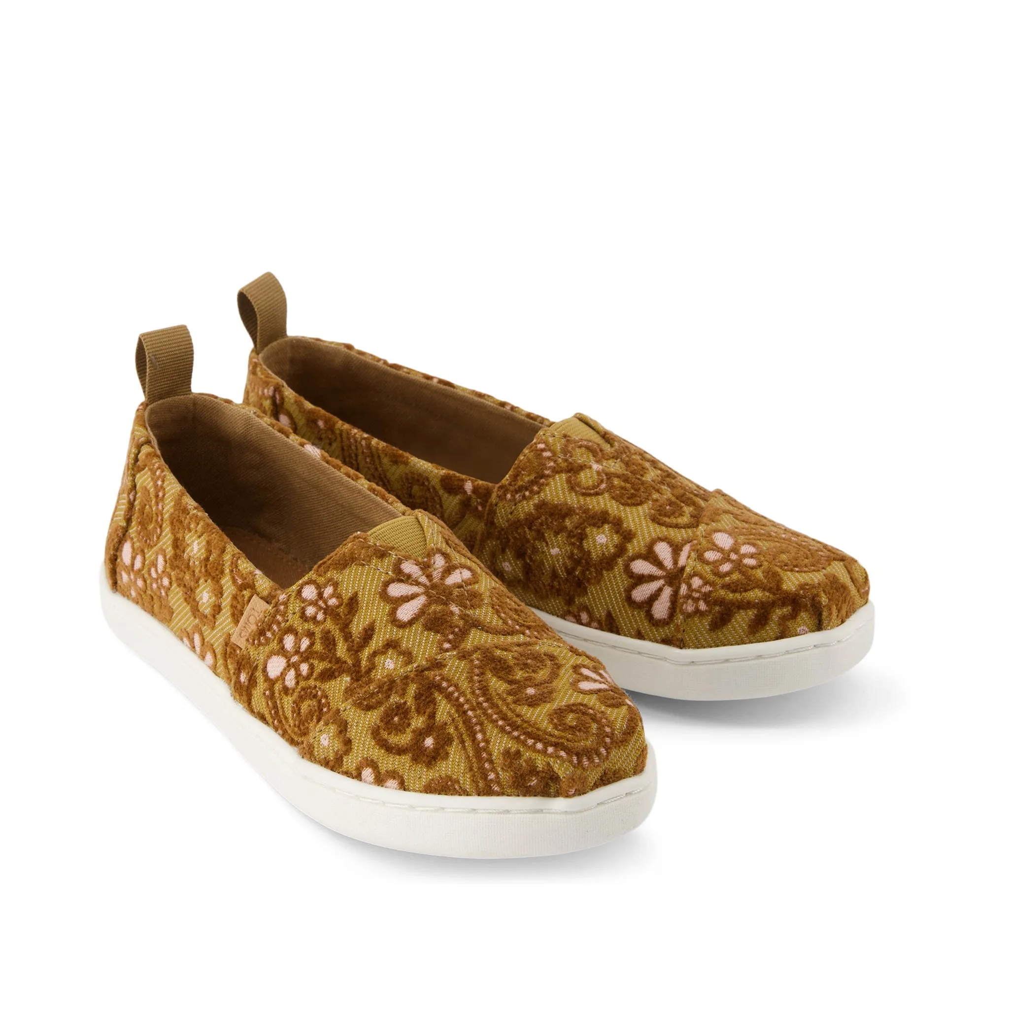 Youth Alpargata Golden Honey Floral Brocade Kids Shoe