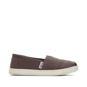 Youth Alpargata Grey Canvas Kids Shoe