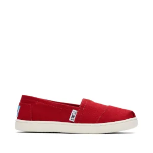 Youth Alpargata Red Canvas Kids Shoe